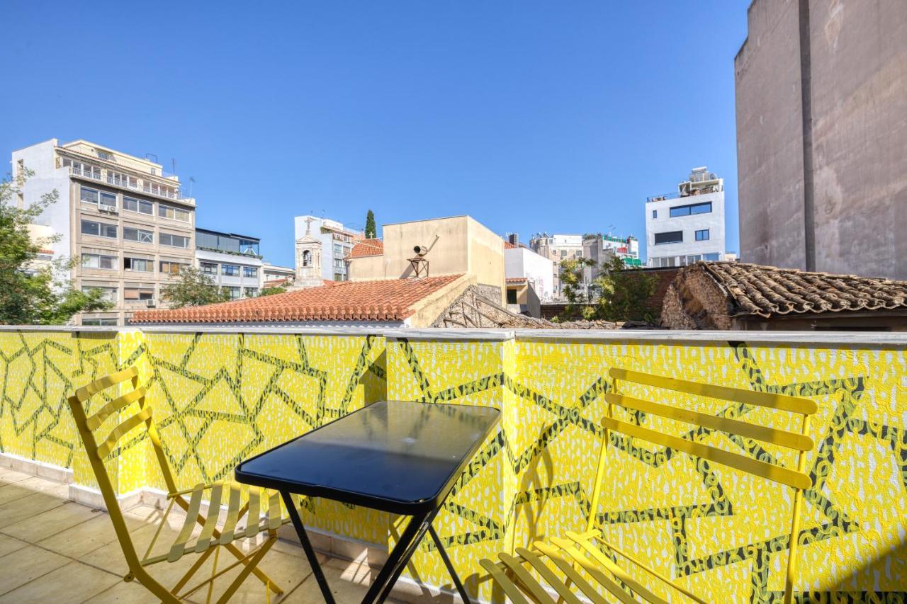 Chic Rooftop Studio W/ Terrace - Near Acropolis Athene Buitenkant foto